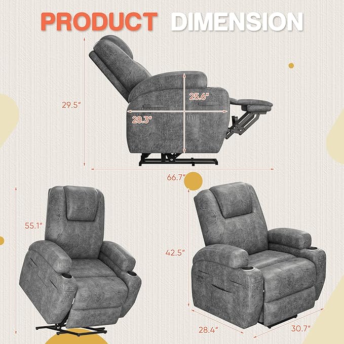 Electric Power Lift Recliner Chair - Image 2