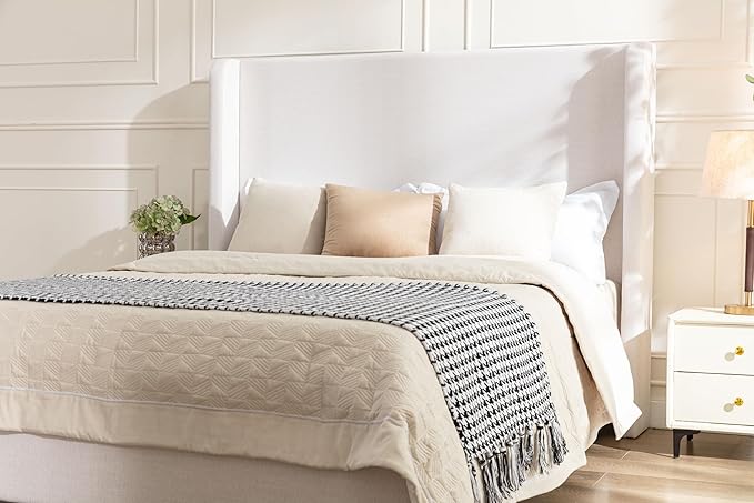 King Size Upholstered Platform Bed - Image 7