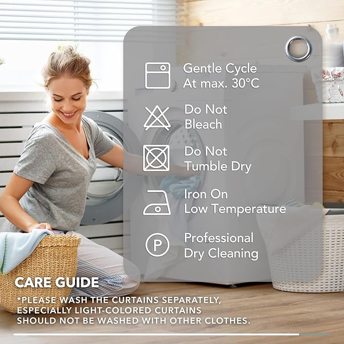 Deconovo Back Tab and Rod Pocket Blackout Curtains, Thermal Insulated Window - Image 9