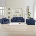 Corduroy Boneless Living Room Sets, Modern Upholstered 3 Seater Sofa by WUTUTUEE