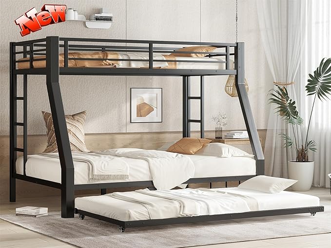 Upgraded & Stronger Heavy Duty Metal Twin Over Full Bunk Bed by Unknown