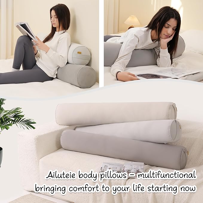Cuddle Pillow – Body Pillow for Adults, Long Bolster Pillow for Bed, Soft & - Image 7