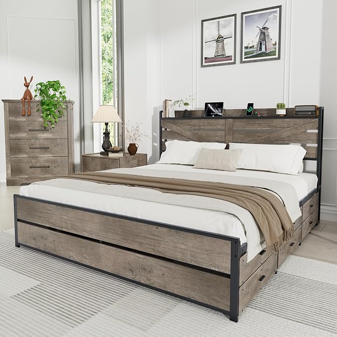 King Size Wooden Bed Frame - Image 8