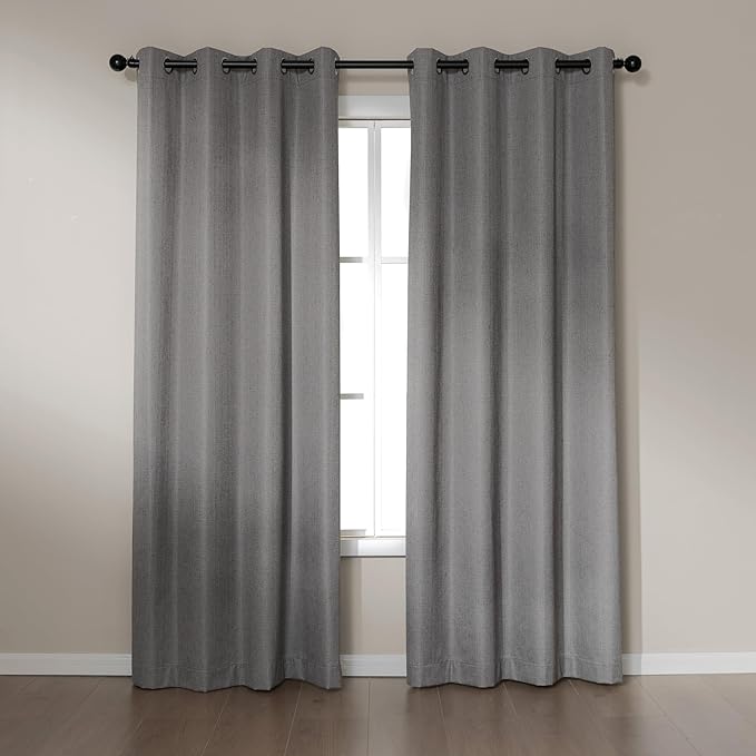 Amazon Basics Faux Linen Blackout Curtains by AmazonBasics