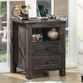 Joaxswe Nightstand with Charging Station and USB Port, Farmhouse Side End Table by Joaxswe