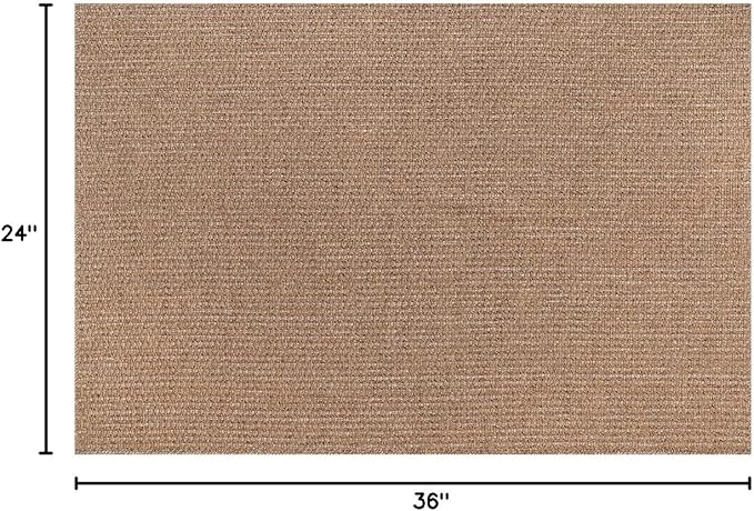 Easy Jute Door Mat 2x3 Indoor Outdoor Natural Rugs Solid Fiber Rug Woven Area - Image 2