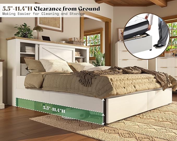 AMERLIFE King 47.2" H Bed Frame - Image 7