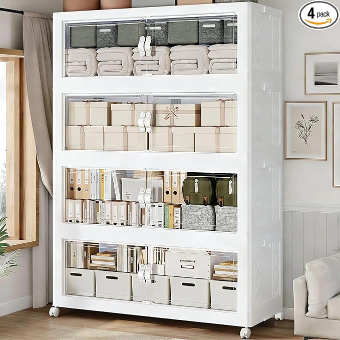 720QT Extra Large Stackable Storage Bins by QAVABIN