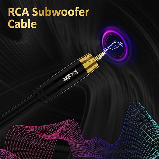 Subwoofer Cable RCA to RCA Audio Cable 6FT, Digital Coaxial Audio Cable - Image 6