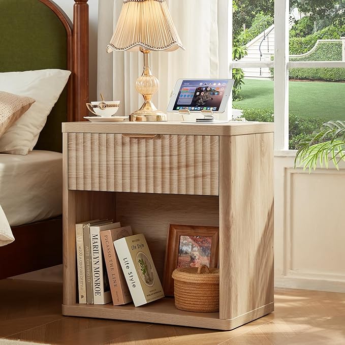 LEYAOYAO Fluted Nightstand - Image 5