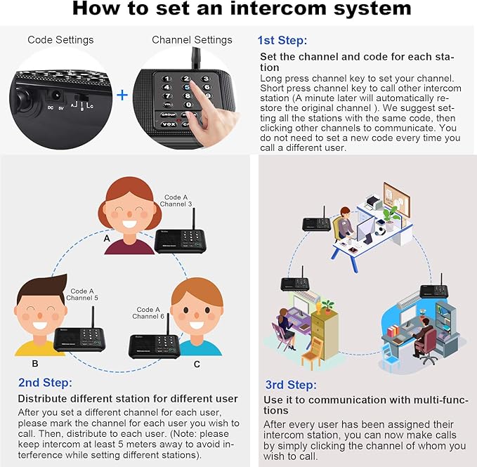 Wuloo Intercoms Wireless for Home 1 Mile Range 10 - Image 6