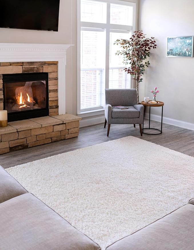 Unique Loom Solid Shag Collection Area Rug - Image 4