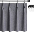 WdFour 30x36 Inch Pinch Pleated Blackout Cafe Curtains by WdFour