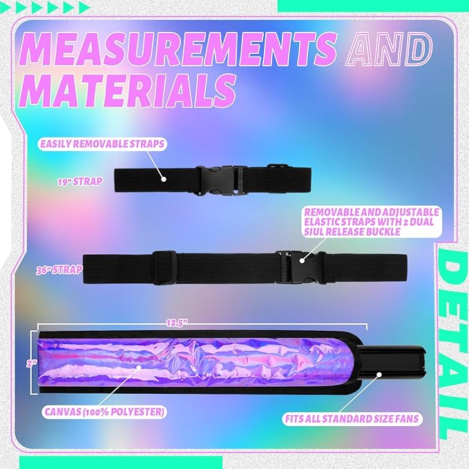 Summer Rave Fan Thigh Holster Rave Fan Holder Folding Hand Pouch Foldable - Image 4