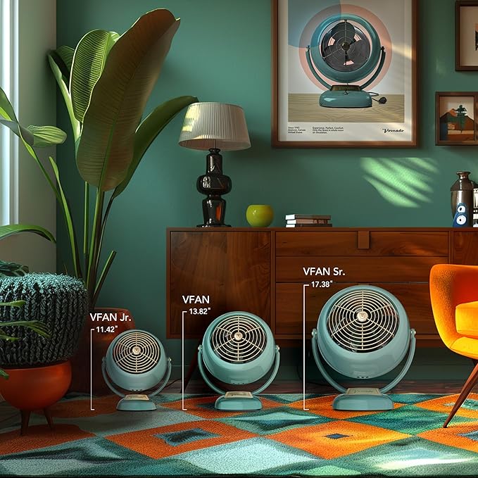 Vornado VFAN™ Sr. Vintage Fan, Large Retro Metal Air Circulator - Image 2