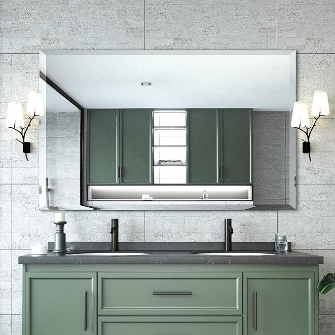 Mirrorons Beveled Mirror, Bathroom Mirrors by Mirrorons
