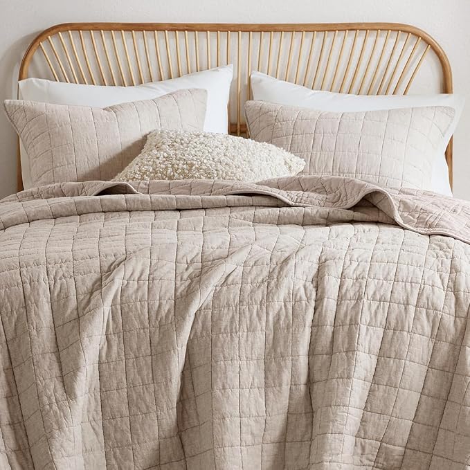 Hyde Lane Luxury Linen Quilt Set Queen Size, Organic European Flax Cotton Blend - Image 2