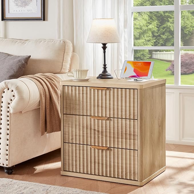 LEYAOYAO 23" Wide Fluted Night Stand - Image 7