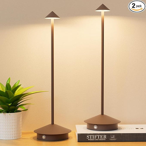 2-Pack 6000mAh Rechargeable Led Table Lamp Cordless, 3000K-6000K Stepless by Aoceley