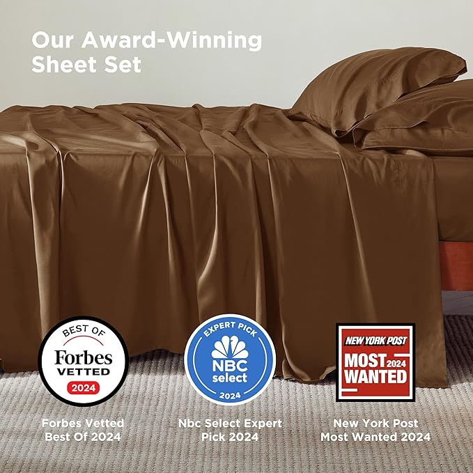 Bedsure Full Size Bed Sheets, Cooling Sheets, Rayon Derived from Bamboo - Image 2
