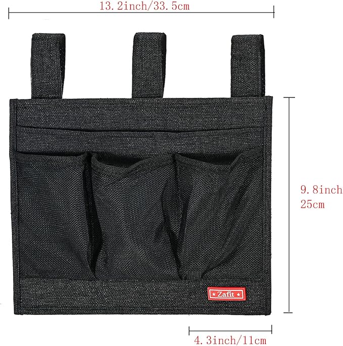 Linen Bedside Caddy, Bedside Storage Organizer - Image 3