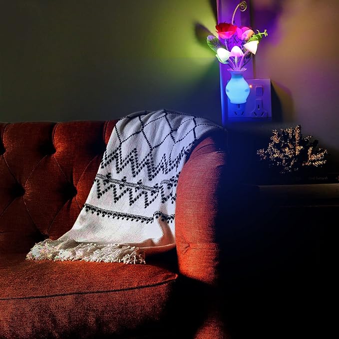 2Pack Plug in LED Night Light w/Auto Dusk to Dawn Sensor, AUSAYE 0.5W Energy - Image 5