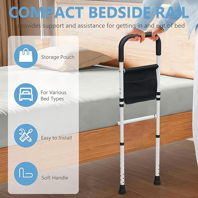 Bed Rails for Elderly Adults Safety, Adjustable Bed Assist Rails for Seniors - Image 3
