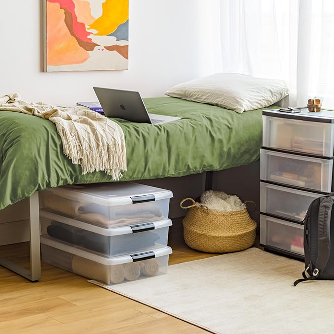 IRIS USA 40 Qt Plastic Under Bed Storage Nestable Organizer Bin Container - Image 6