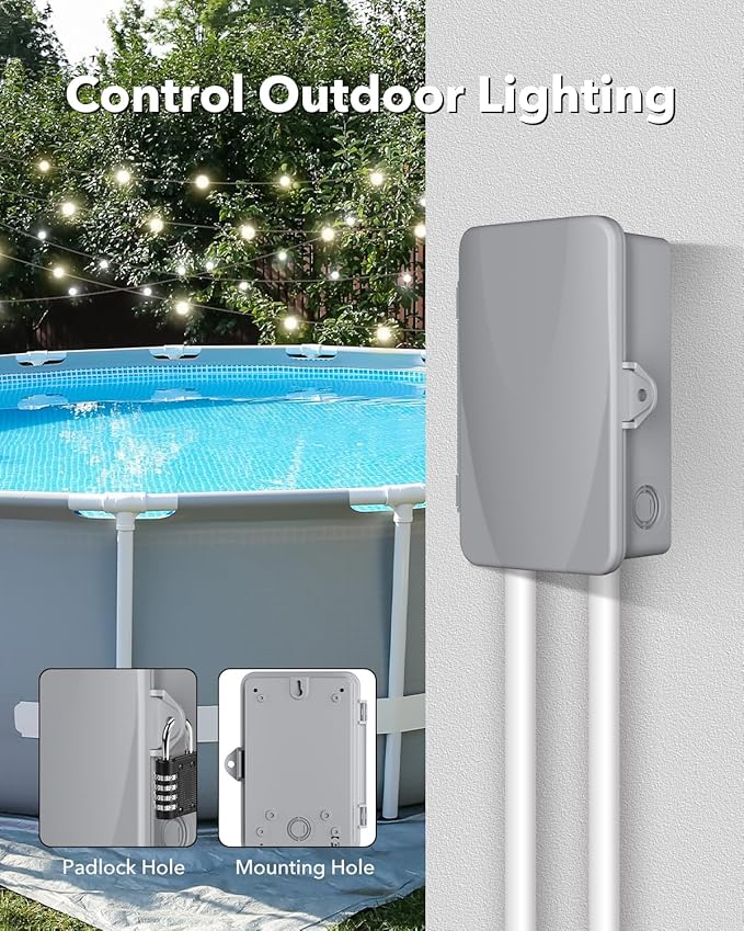 BN-LINK Pool Pump Timer, Outdoor Indoor Smart Wi-Fi Timer Box, 2HP 40A Max - Image 4