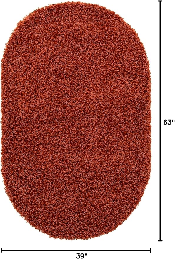 Unique Loom Solid Shag Collection Area Rug - Image 2