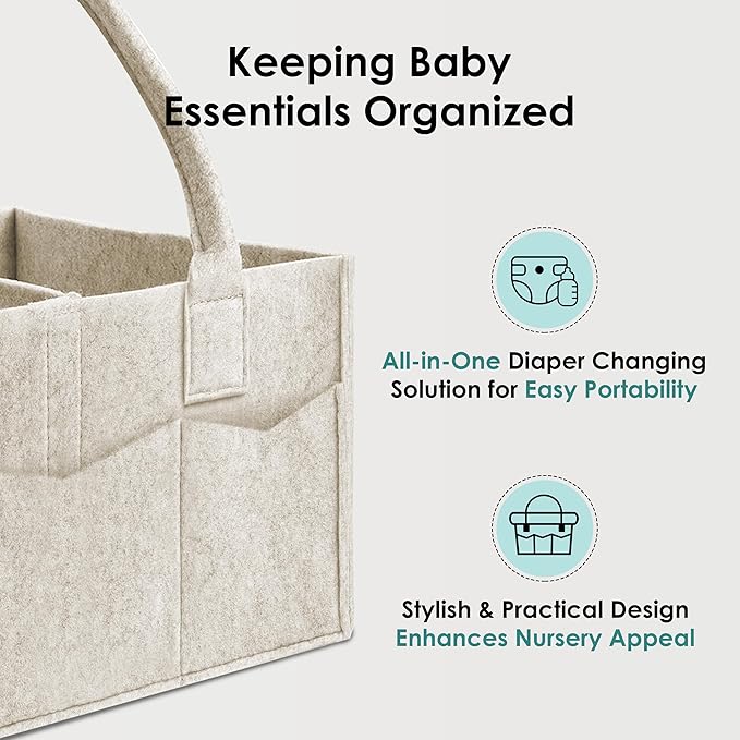 HIPHOP PANDA 2-Pack Diaper Caddy Organizer - Image 6
