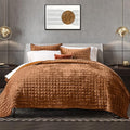 RECYCO Luxury Velvet Quilt Set Full Queen Size Bedding Sets, Ultra Soft Velvet by RECYCOHOMECOLLECTION