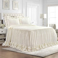 Lush Decor Ella Ruffle Lace Bedspread, 3 Piece Set, Ivory by LushDecor