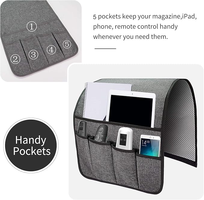 SYSOV Sofa Armrest Organizer, Remote Control Holder - Image 4
