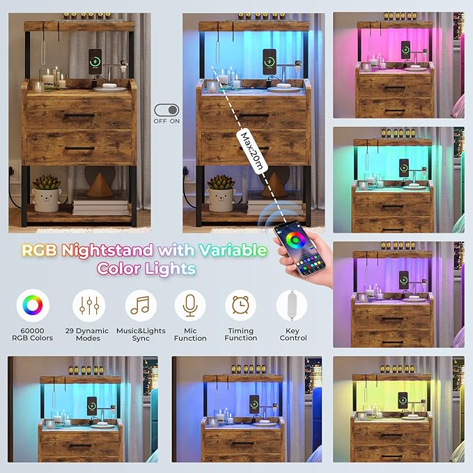 VIAGDO Nightstands Set of 2 - Image 4