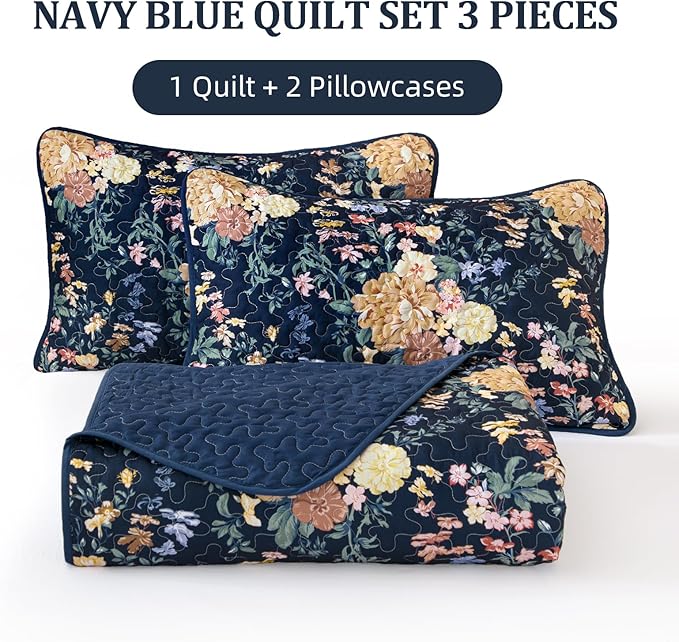 WONGS BEDDING Quilt King Size, Botanical Quilt - Image 7