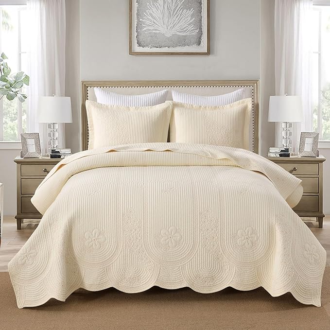 MarCielo 100% Cotton Quilt Set Lightweight Bedspread by MarCielo
