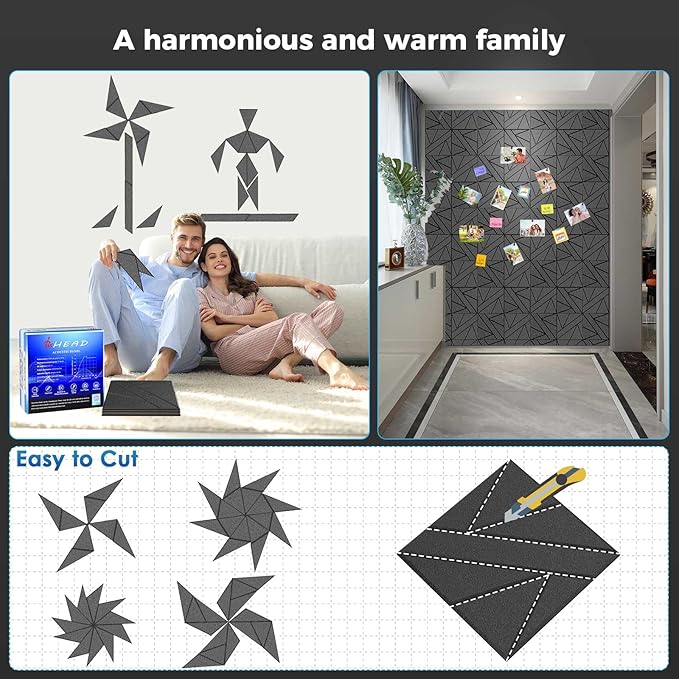 【10 Pack】 Acoustic Panels Self-Adhesive - Image 3