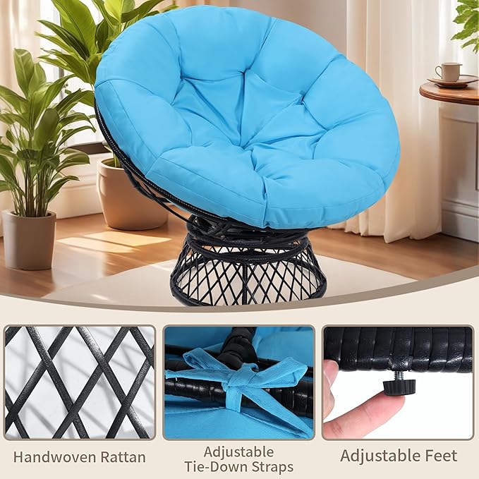 46" Giant Oversized Rattan Papasan Chair - Image 4