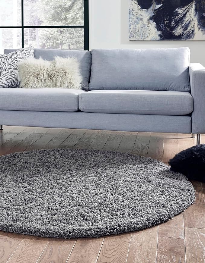Unique Loom Solid Shag Collection Area Rug - Image 4