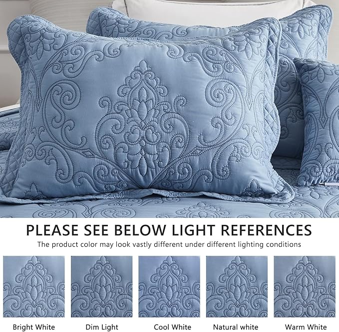 CHIXIN Oversized King Bedspread 128x120 Extra Wide - Image 4