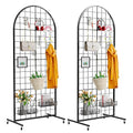 VGMiu Grid Wall Panel 2PCS Display Stand 2' x 5.2' FT Black Grid Wall Panels by VGMiu
