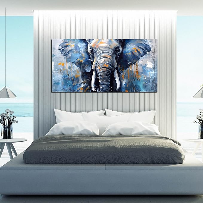 ENTANUB Elephant Wall Art for Bedroom, Animal Canvas Wall Art for Living Room - Image 2
