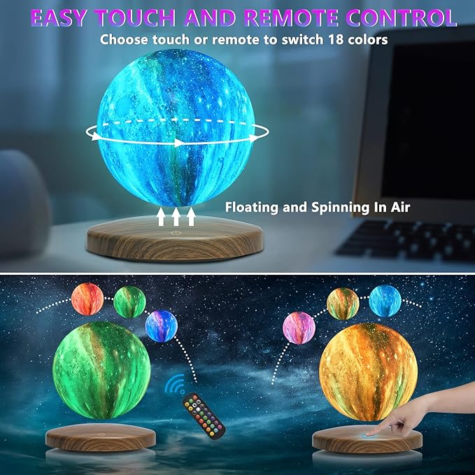 Levitating Moon Lamp, 18 Colors Galaxy Lamp - Image 3