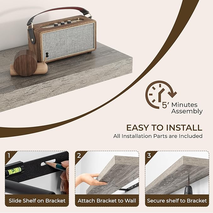 RICHFOCUS 40Inch Floating Shelves - Image 6