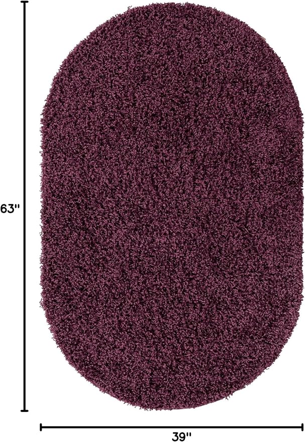 Unique Loom Solid Shag Collection Area Rug - Image 2