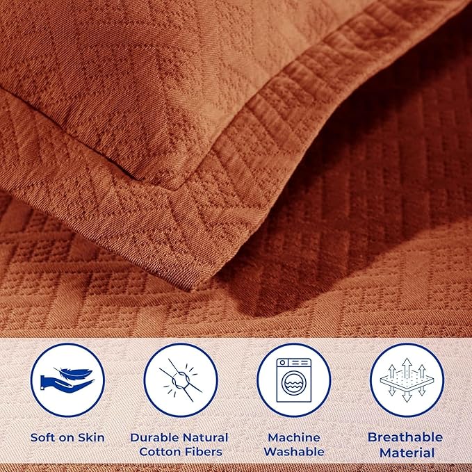 Superior 100% Cotton Basket Weave Bedspread - Image 6