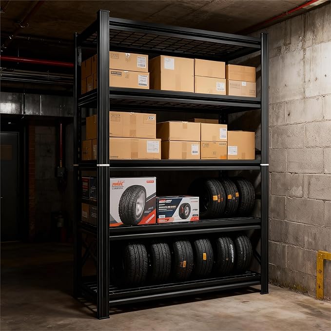 72''H Wire Shelving Unit, 3020 Lbs Heavy-Duty Garage Storage Shelves, 5-Tier - Image 5