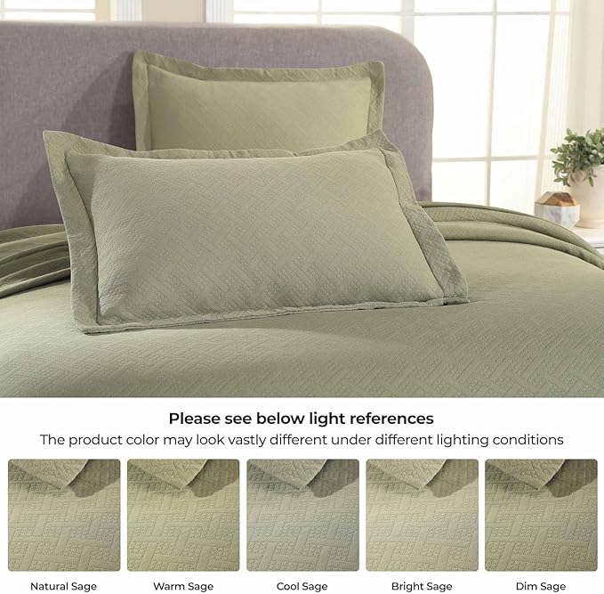 Superior 100% Cotton Basket Weave Bedspread - Image 7