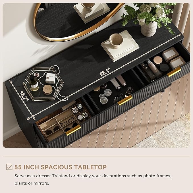 CARPETNAL Fluted 9 Drawer Dresser - Image 7